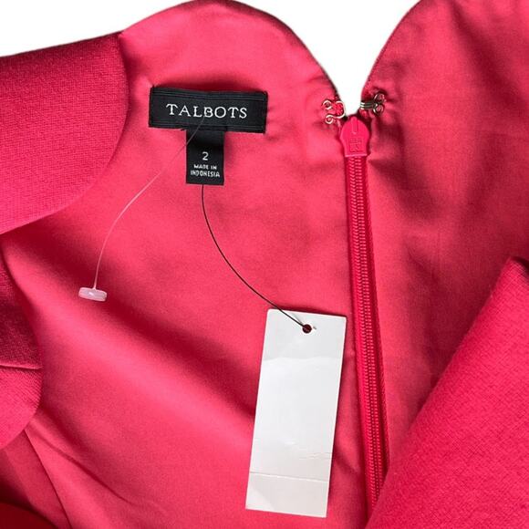 Talbots Scalloped Dress Pink Nwt - Picture 2 of 11